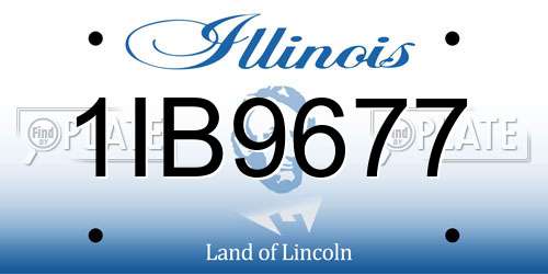 1IB9677 Illinois License Plate