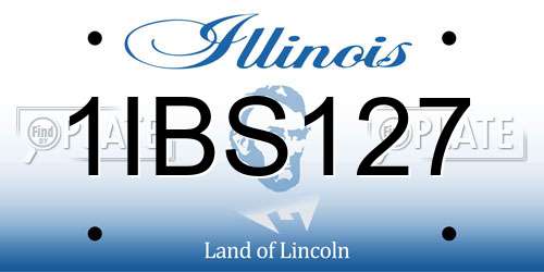 1IBS127 Illinois License Plate