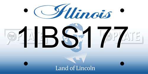1IBS177 Illinois License Plate
