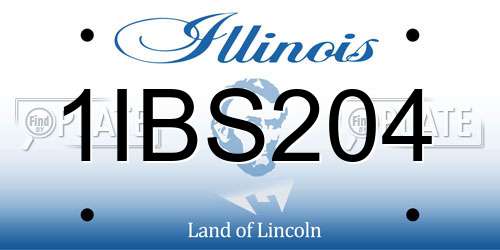 1IBS204 Illinois License Plate
