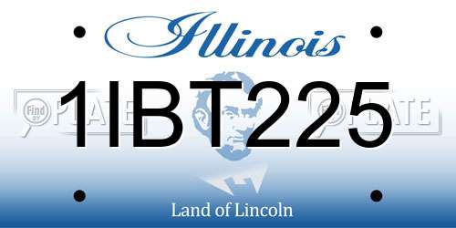 1IBT225 Illinois License Plate
