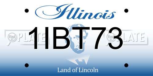 1IBT73 Illinois License Plate