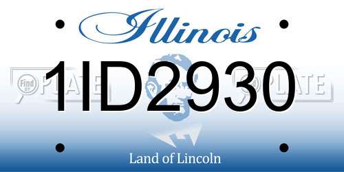 1ID2930 Illinois License Plate
