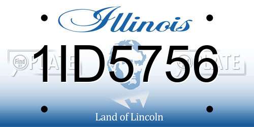 1ID5756 Illinois License Plate