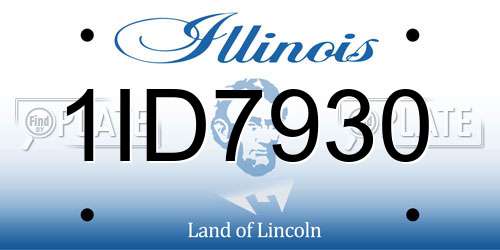 1ID7930 Illinois License Plate