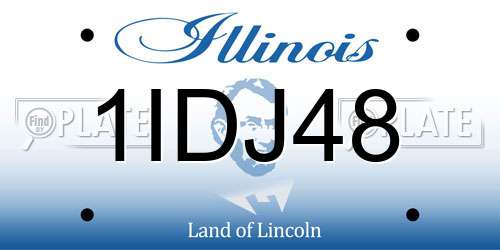 1IDJ48 Illinois License Plate