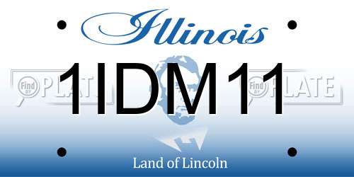 1IDM11 Illinois License Plate