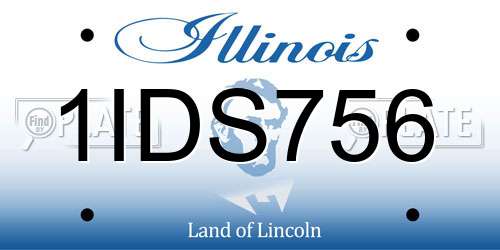 1IDS756 Illinois License Plate