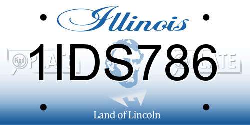 1IDS786 Illinois License Plate