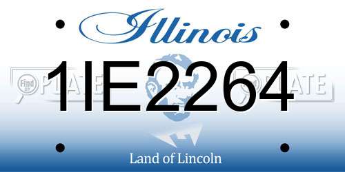 1IE2264 Illinois License Plate