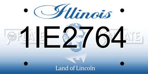 1IE2764 Illinois License Plate