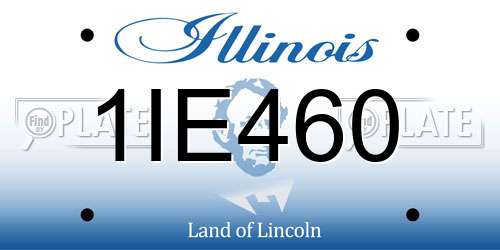 1IE460 Illinois License Plate