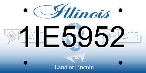 1IE5952 Illinois License Plate