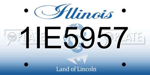 1IE5957 Illinois License Plate