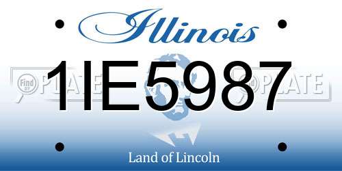1IE5987 Illinois License Plate