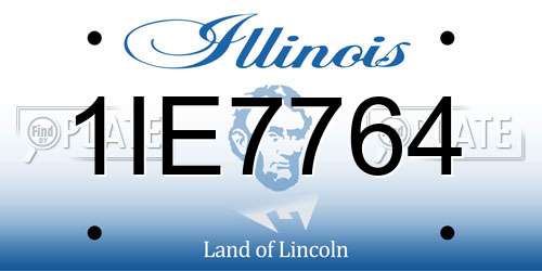 1IE7764 Illinois License Plate