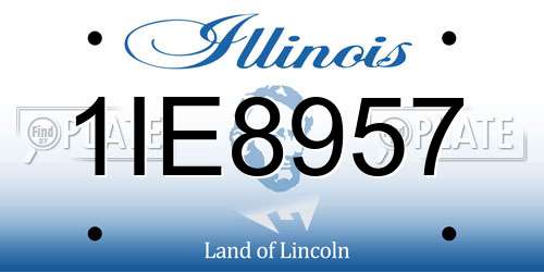 1IE8957 Illinois License Plate
