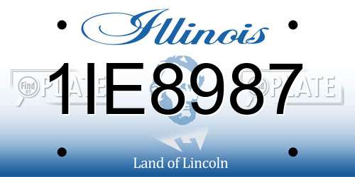 1IE8987 Illinois License Plate