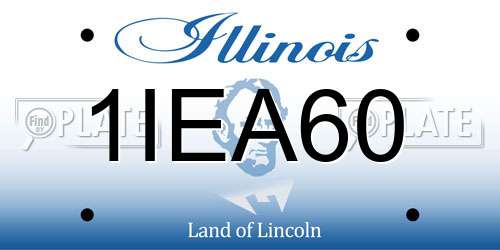 1IEA60 Illinois License Plate
