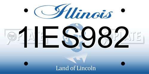1IES982 Illinois License Plate
