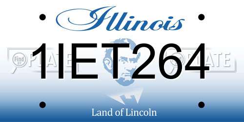 1IET264 Illinois License Plate