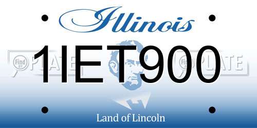 1IET900 Illinois License Plate