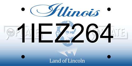 1IEZ264 Illinois License Plate
