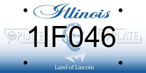 1IF046 Illinois License Plate