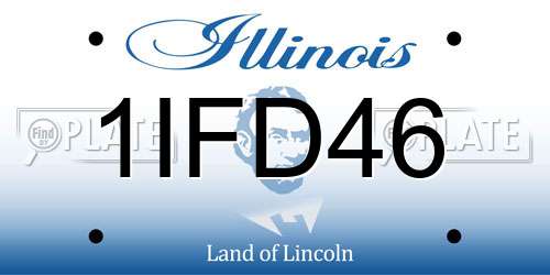 1IFD46 Illinois License Plate