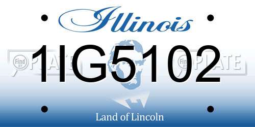1IG5102 Illinois License Plate