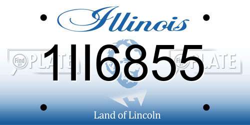 1II6855 Illinois License Plate