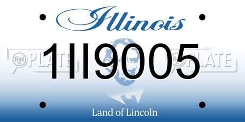 1II9005 Illinois License Plate