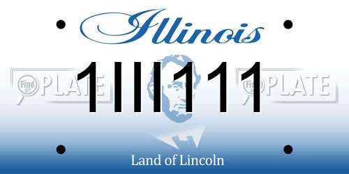 1III111 Illinois License Plate