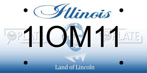 1IOM11 Illinois License Plate