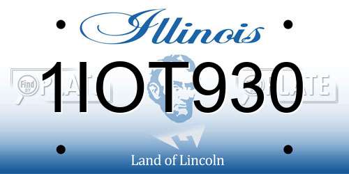 1IOT930 Illinois License Plate