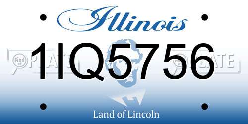 1IQ5756 Illinois License Plate