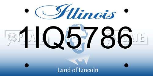 1IQ5786 Illinois License Plate