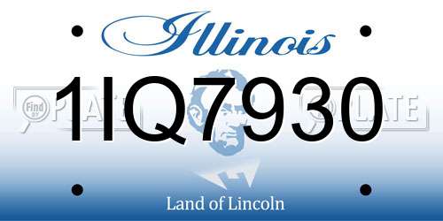 1IQ7930 Illinois License Plate