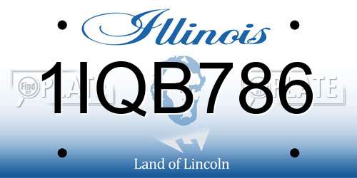 1IQB786 Illinois License Plate