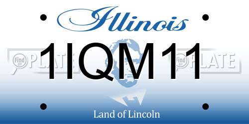 1IQM11 Illinois License Plate