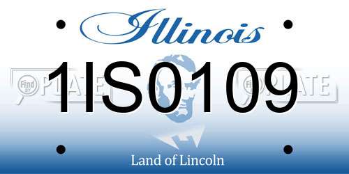 1IS0109 Illinois License Plate