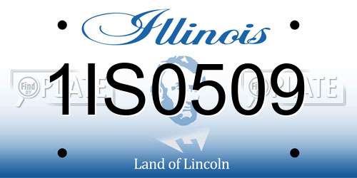 1IS0509 Illinois License Plate