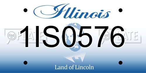 1IS0576 Illinois License Plate