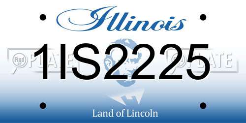 1IS2225 Illinois License Plate