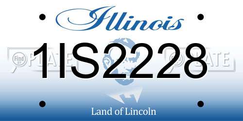 1IS2228 Illinois License Plate