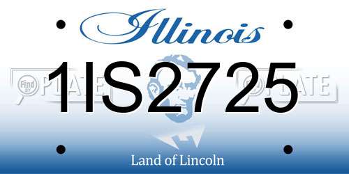1IS2725 Illinois License Plate