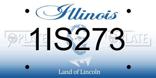 1IS273 Illinois License Plate