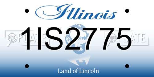1IS2775 Illinois License Plate
