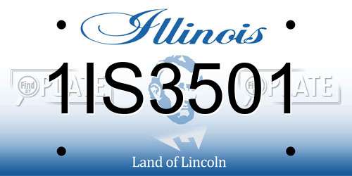 1IS3501 Illinois License Plate