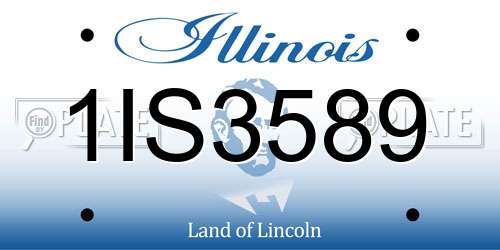1IS3589 Illinois License Plate